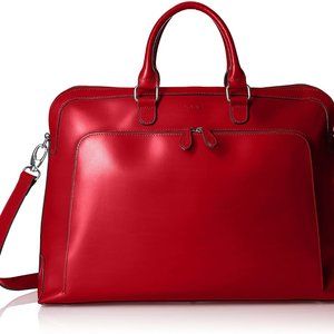Lodis Red Leather Briefcase